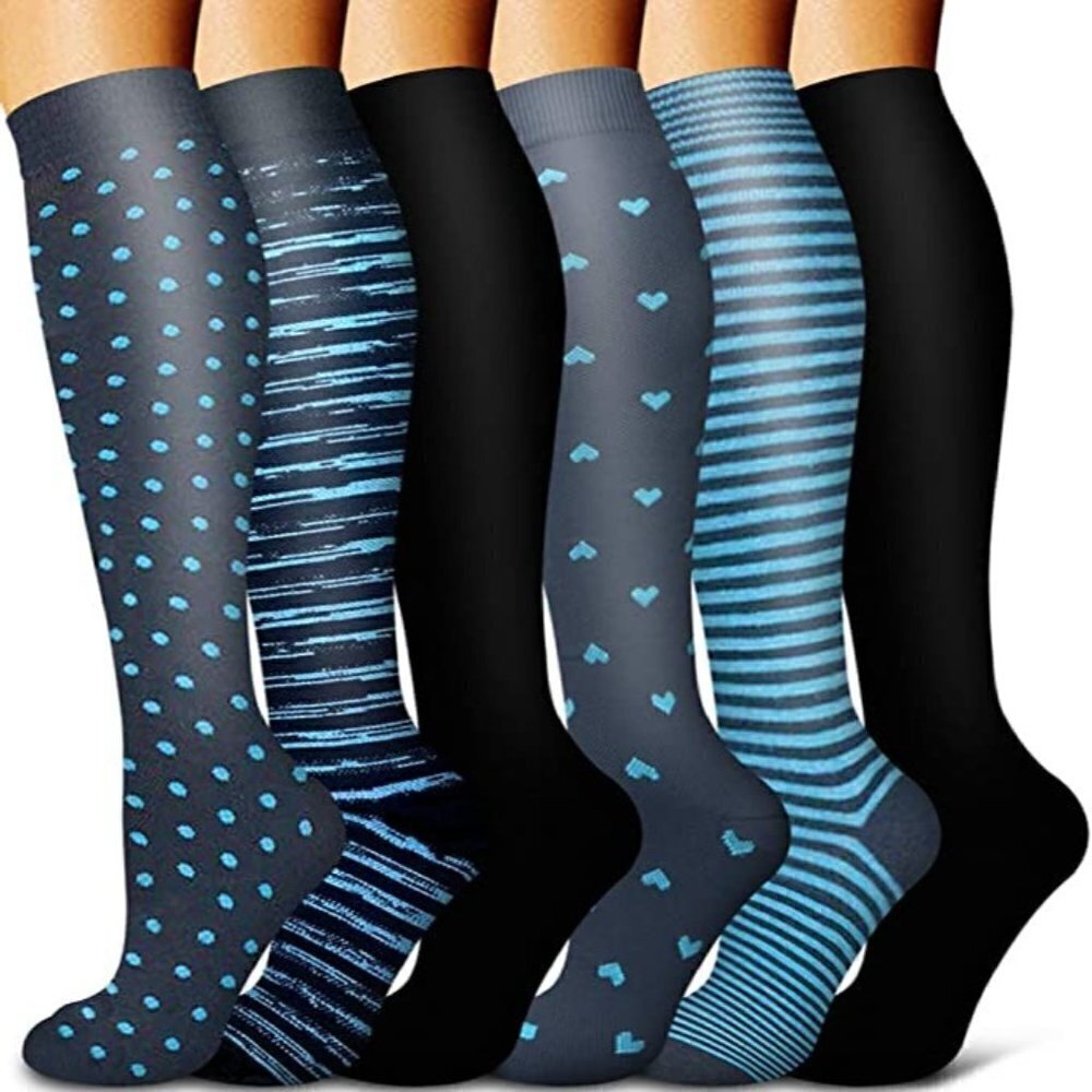 🆕🧦 Copper Infused Luxury Knee High Compression Socks Warm Long Stockings NWT🧦